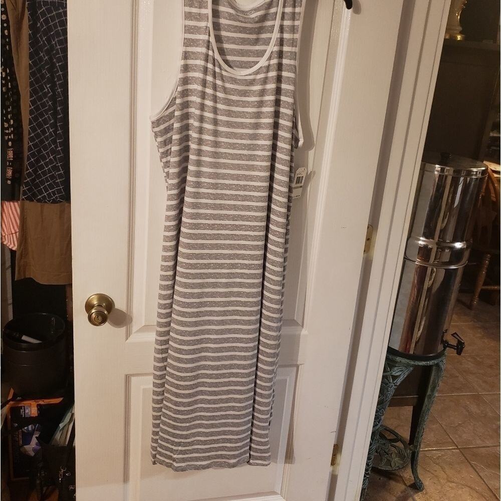 NAUTICA STRIPED knit maxi dress/gown
